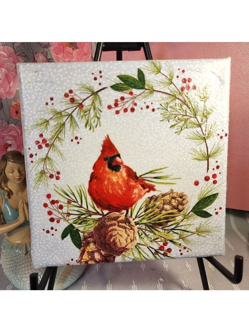 DECOUPAGE CANVAS PRINTS RED CARDINAL